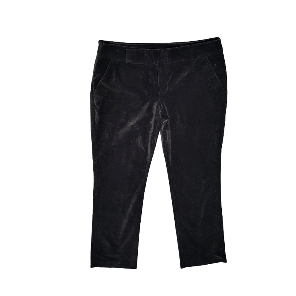 Club Monaco Women's Black Velvet Pants - Size 4